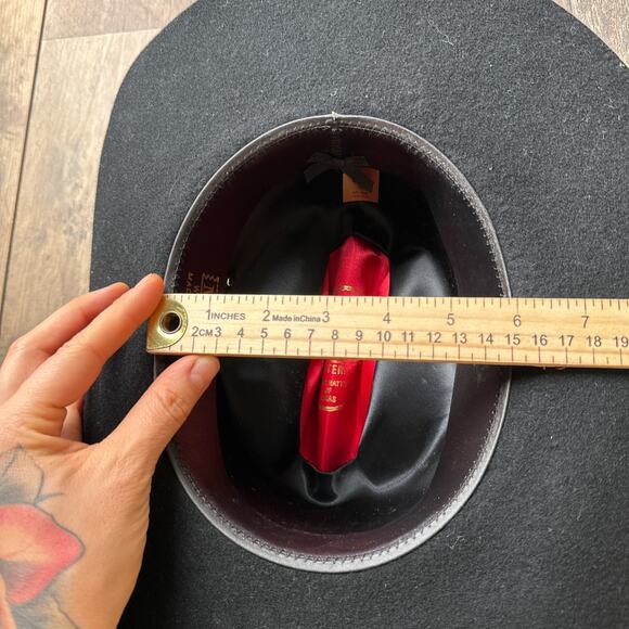 Vintage MHT Cowboy Hat Men's Size 6 1/2 Black 100% Wool Western USA Made‎ 4881 - Picture 10 of 12